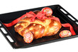 Sweet braided bread with eggs