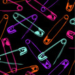 safety pins, seamless vector half drop repeat safety pins, seamless vector half drop repeat