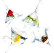 splashing into a martini glass splashing into a martini glass