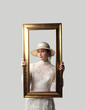 Woman framed