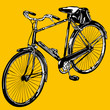 silhouettes old classic bike Illustration Vector