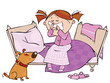 Little girl sneezing in the handkerchief