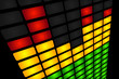 Equalizer lights close up