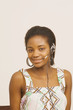 Pretty black receptionist or call centre worker