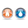 Picto feu goutte - Icon flam water