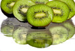 Kiwi fruit cut in half Kiwi fruit cut in half