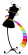 Dummy with colored centimetric tape Dummy with colored centimetric tape