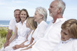 Attractive couple with their family