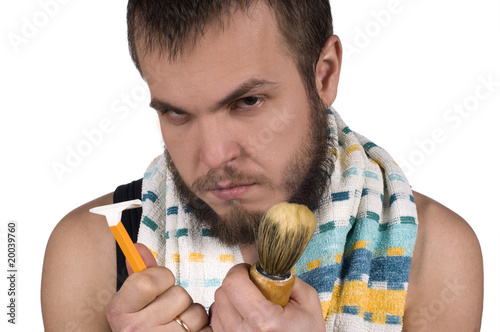 Photo: Man shaving Man shaving
