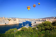 Aerial view of Marseille City and harbor