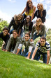 Human pyramid
