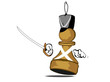 pawn with sabre
