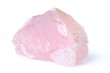 Rose quartz on white