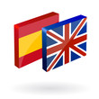 english spanish translation button 3d vector english spanish translation button 3d vector