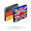 english german translation button 3d vector english german translation button 3d vector