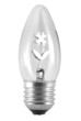 Night light bulb isolated with inside reflection.