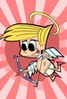 Retro cartoon valentine card