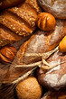 assortment of baked bread