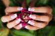 hands with flower