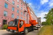 Heavy mobile crane truck