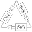 Electrical outlets plug recycle renewable electric energy