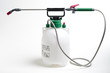Large spray container and nozzle used for spraying chemicals