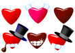 Set of hearts