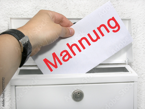 Foto: Mahnung Mahnung