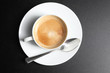tasse de cafe vu de dessus