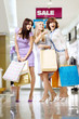 Three girls in shop