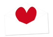 coeur dans enveloppe
