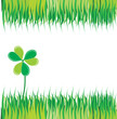 Green background with grass and clover