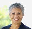 Closeup portrait of a smiling elderly woman