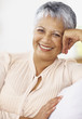 Beautiful retired old woman smiling