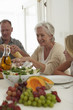 Family having lunch