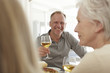 Photo: Happy man with a glass of wine Happy man with a glass of wine