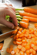 Preparing carrots