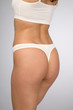 female body in white underwear