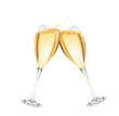 Vector. Two glasses of champagne Vector. Two glasses of champagne