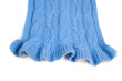 blue knit cashmere scarf