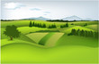 Mountain spring landscape