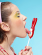 beautiful girl with lollipop