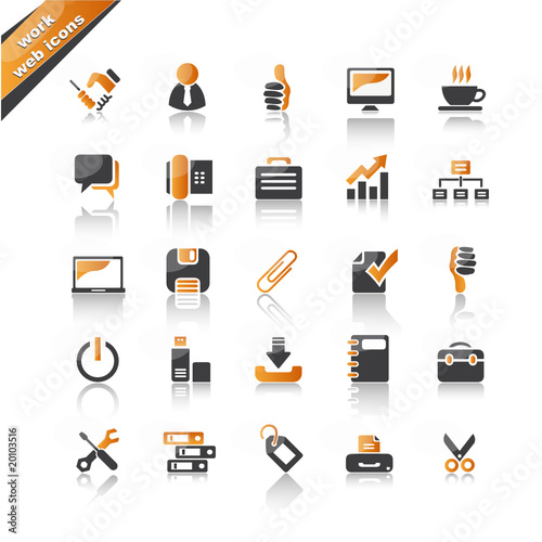 Vektor: work web icons work web icons