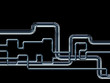Piping on black background