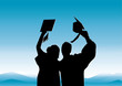Graduation in silhouitte Graduation in silhouitte