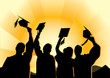 Graduation in silhouette Graduation in silhouette