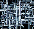 Pipes on black background