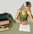student at work