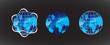 set of globe icons