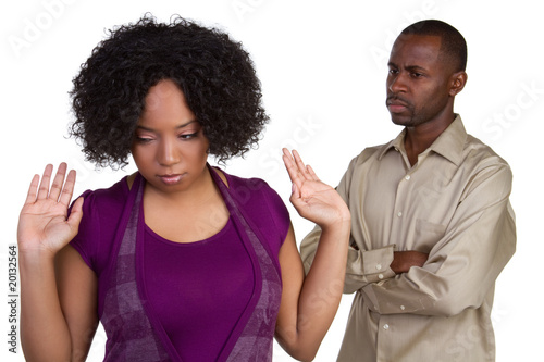 Photo: Angry African American Couple Angry African American Couple